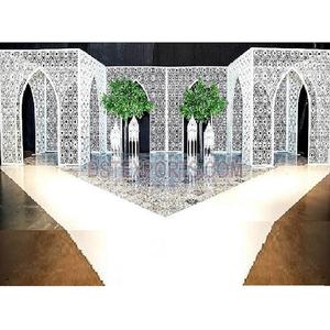 Decoración de Escenario de Boda con Tema Blanco Clásico, Arco Metálico Marroquí para Escenario de Boda Blanco, Compre Decoración de Escenario de Boda con Tema Blanco - Product Image 1