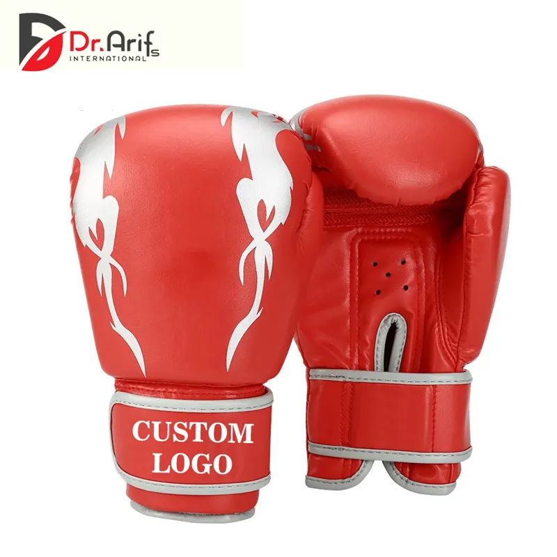 High Quality Wholesale Adults Women/Men Boxing Gloves Leather Boxing Mitts Printed Boxing Gloves