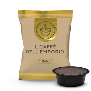 كبسولات قهوة إيطالية, كبسولات من نوع A Modo Mio ، باللون الذهبي ، مقاس 100 قطعة