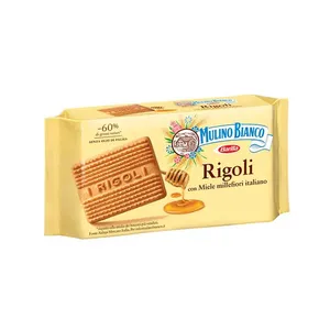 Biscoitos de pão curto e puro, venda larga de ingredientes puros, sabor, biscoitos, rigoli, mulino branco na bolsa 400 gx10