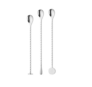 Cuillère en acier pour les fêtes et les hôtels mélange de cocktails meilleure cuillère en acier inoxydable poli avec long manche - Product Image 2