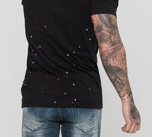 Camiseta de Manga Corta Negra para Hombre, Poliéster/Algodón, Transpirable y Antiarrugas, Corte Regular, Estilo Casual, Hawk Eye Sports - Product Image 6