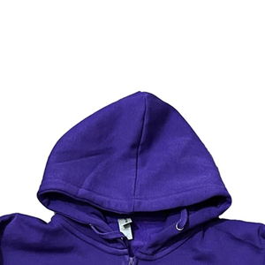 Sudadera con capucha de invierno para hombre, 100% algodón, de alta calidad, con cremallera completa, diseño oversize, con pedrería personalizada, estilo streetwear, MOQ bajo - Product Image 4