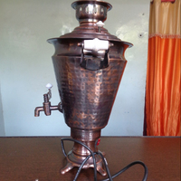 Samovar antique en laiton, théière ou cafetière, bouilloire à thé de haute qualité