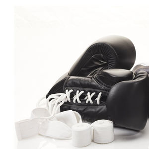 SAQIB&CO <b>Lace</b> up Black Vintage Leather Boxing <b>Gloves</b> & Laced Training <b>Gloves</b> 8oz-16oz Sizes Customizable for Professional Boxers - Product Image 4