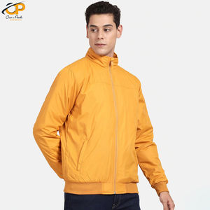 เสื้อแจ็กเก็ตบอมเบอร์ของผู้ชาย,เสื้อแจ็กเก็ตกันน้ำสีเหลืองขนาดใหญ่พิเศษแฟชั่นสไตล์ล่าสุดออกแบบเอง - Product Image 3