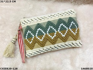 Pochette de soirée élégante en coton Dari, faite à la main, multicolores, pour femmes, usage décontracté/bureau, 31*22.5CM - Product Image 5