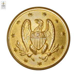 OEM Wholesale Customized Antique Brass 2-Hole <b>Buttons</b> Gold Alloy Shank Style Eco-Friendly Plating Uniform Jacket Coat Tunic - Product Image 4