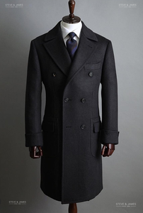 Manteau d'hiver de luxe en laine pour homme Steve & James, amincissant, respirant, anti-rétrécissement et anti-plis - Product Image 2