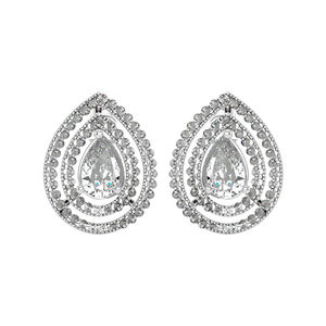 Pendientes de Oro Blanco de 10K para Mujer con Diamante Natural Puro de 2.64ct, Corte Brillante Redondo, Joyería Elegante con Diamantes - Product Image 1