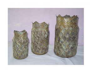 ใหม่รูปร่าง Patina โบราณโลหะแจกันดอกไม้แฟชั่นแนวโน้มการออกแบบใหม่ที่กำหนดเองขายร้อน - Product Image 2