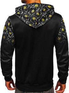 Sudadera con capucha estampada negra para hombre temporada de invierno hecha de material de poliéster/algodón - Product Image 2