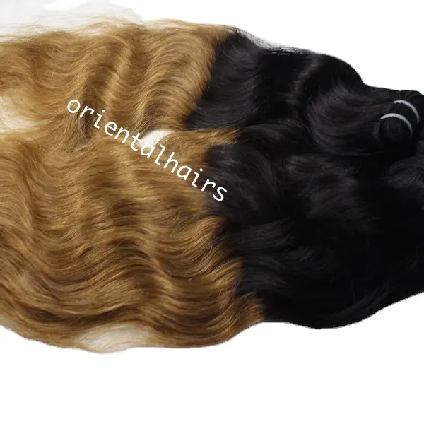 3 bundles of 30 inch Indian Body Wave Hair 1b 4 27 30 33 Ombre 3 Tone Human Hair Extension Virgin Human Hair with Customization