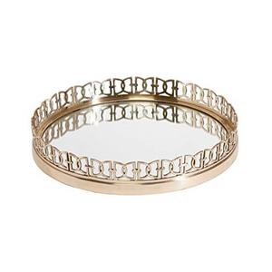 High Quality Elegant <b>Metal</b> Border Mirror Tray Wholesale Serving Trays Elegant <b>Metal</b> <b>Bowl</b> - Product Image 1