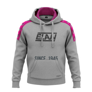 Sudadera con capucha de lana sublimada personalizada gris de alta calidad cómoda con logotipo de tamaño y patrón de impresión de personalización de color - Product Image 1