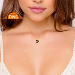 Pendentif en argent Sterling fait à la main, collier en pierre précieuse d'onyx noir, vente en gros, bijoux en argent, 1 pièce - Product Image 3