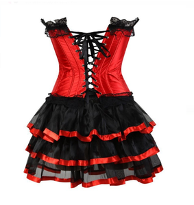 Sexy dentelle jupe fendue corps costume corset - Product Image 2