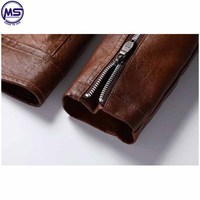 Chaquetas de Invierno Casuales Delgadas y Lavables para Hombre, Talla Grande, de Cuero Sintético Transpirable con Cierre y Cuello Alto