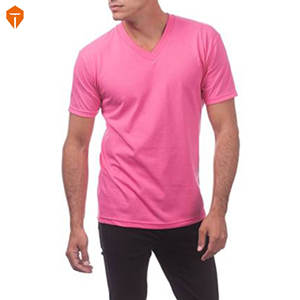 Shirt Short High Quality Unisex Adults Jersey Knit V- Neck T Shirt Short Sleeve Extra Small Size Black Color - Product Image 4