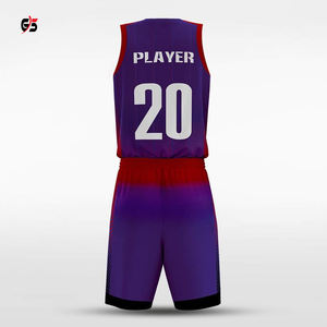 Maillots de basket-ball Shorts Ensemble Uniforme Personnalisé Sublimation Imprimé Col en V Sans Manches Tenues De Sport OEM Produit Polyester Tissu - Product Image 2