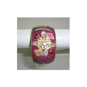 Brazalete con flor pintada Traje Joyería de moda Calidad superior Tamaño personalizado Hecho a mano Lujoso - Product Image 1