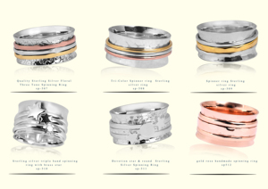 Rainbow <b>Spinner</b> <b>Ring</b> 18k Gold Plated Manufacturer Handmade Band <b>Ring</b> Low Price Sterling Silver Jewelry Casa De Plata - Product Image 3