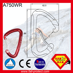 Hameçon d'escalade certifié CE UIAA, vente en gros, crochet pour porte de fil, mousqueton en aluminium - Product Image 4