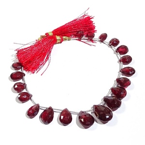 Garnet Drops Rose Cut <b>Beads</b> Natural Garnet High Quality <b>Stones</b> Loose IGI Certified Rida Creations RC RED GARNET 25630 Rajasthan - Product Image 2