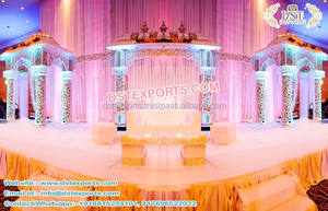 Boda media luna Swan etapa moderna media luna boda etapa de decoración de boda elegante de media luna Swan etapa - Product Image 4