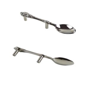 Cuillère Design décoratif en métal massif, ustensile, qualité supérieure, finition gris argent brillante, vaisselle Design décoratif - Product Image 1