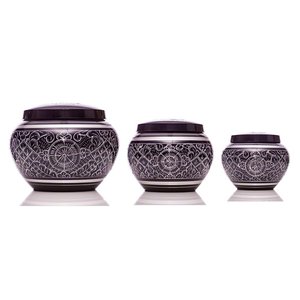 Urnas de cremación clásicas de Metal para cenizas humanos, urnas de recuerdo conmemorativo de tamaño personalizado, multicolor - Product Image 4