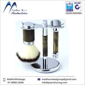 Ensemble de brosses de rasage pour hommes, 12 pièces de haute qualité, vente en gros, support en acier inoxydable, bon marché, 2021 - Product Image 2