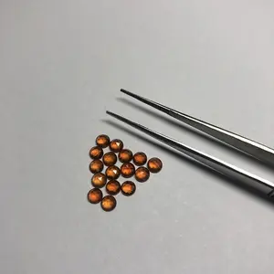 5mm di Hessonite naturale granato con taglio di rosa Semi preziosi calibrati Cabochon sfuso a prezzo di fabbrica vendita di tendenza