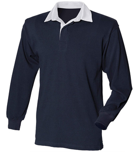 Camiseta de Rugby de manga larga para hombre, camisa de Rugby a rayas blancas y negras, lisa, para escuela y universidad, camisa de dos tonos - Product Image 3