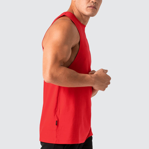 OEM Custom Made New Style <b>Red</b> Color Stretch Breathable Quick Dry tank <b>Top</b> <b>Men</b>/boy Summer Collection Pure Cotton/Polyester Brand - Product Image 4