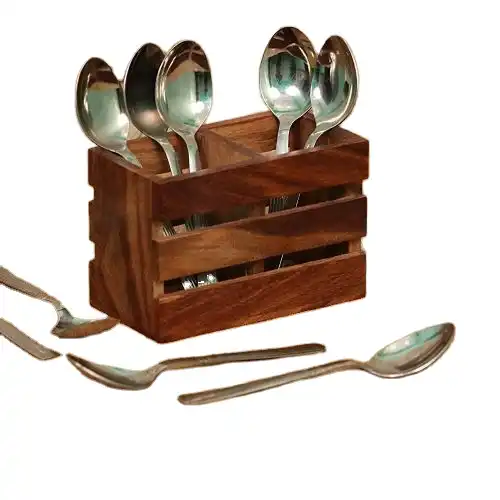 Acacia Utensil Holder