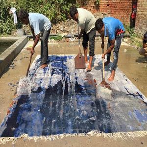 Natural NZ lana gris Color Boho lavable Hotel Lobby hogar Interior decoración proyectos tejido a mano alfombra hecha a mano alfombra piso puerta Mat - Product Image 5