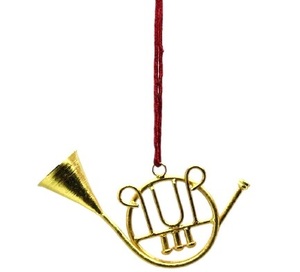 Trompeta de Metal de diseño moderno para decoración navideña, ornamento colgante de alta calidad - Product Image 3