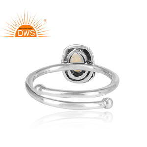 Oval Cut Yellow Citrine Natural Gemstone Wrapped <b>Adjustable</b> <b>Ring</b> 925 <b>Sterling</b> <b>Silver</b> Oxidized <b>Ring</b> Wholesaler Jewelry - Product Image 4