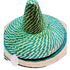 Sombrero de paja de ratán para dama, sombrero de paja estilo vaquero con coloridos sombreros respetuosos con el medio ambiente, protección solar - Product Image 2
