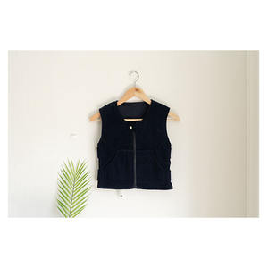 Débardeur en velours pour toutes les générations, survêtement décontracté, noir blanc et gris, nouvelle collection - Product Image 1