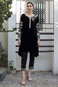 2021 última moda fiesta/vestido de novia Kurta con hermosos apliques y encaje de lentejuelas trabajo que incluye pantalón - Product Image 2