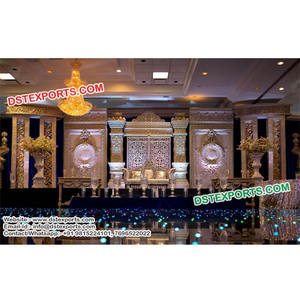 Best Asian Wedding Stage Decoration Set Traditional Indian Rajwada Wedding Stage Exclusive Asian Wedding Stage Set Australia USA - Product Image 1