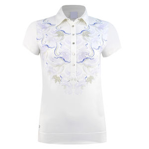 2025 mujeres personalizadas para Polos de algodón estampado sublimado estilo informal con tejido de punto diseño su propio logotipo de color - Product Image 4