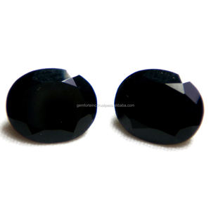 Piedra de Ónice Negro Natural de 10 mm, Gema Suelta, Redonda, Ovalada, Multiforma, Facetada, Corte Checker, Calidad 4A - Product Image 4