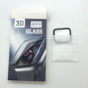 Couverture de protection d'écran de montre incurvée 3D pour <span class=keywords><strong>Apple</strong></span> <span class=keywords><strong>Watch</strong></span> <span class=keywords><strong>44mm</strong></span> 40mm Iwatch écran en verre trempé de protection bord rond colle complète - Product Image 6