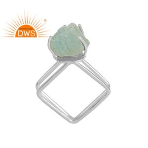 ชุดแหวนอัญมณีสีฟ้าอมารีนธรรมชาติ,แหวนเครื่องประดับจากผู้ผลิตเงินสเตอร์ลิง925แหวนซ้อนกันได้ - Product Image 1