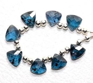 Kyanite ลูกปัดหินสีครามสีฟ้าหัวเป็ดลอนดอนเหลี่ยมเพชรพลอยหลวมลูกปัดล้านล้านล้านคุณภาพธรรมชาติสำหรับการทำเครื่องประดับขายส่ง - Product Image 3