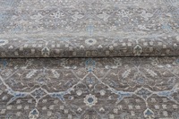 Machine Made Wool Oxidised Wash Blue Floral Prayer Office Carpet Top Selling Fashion Rectangle Design Embroidered Area Rugs Sets