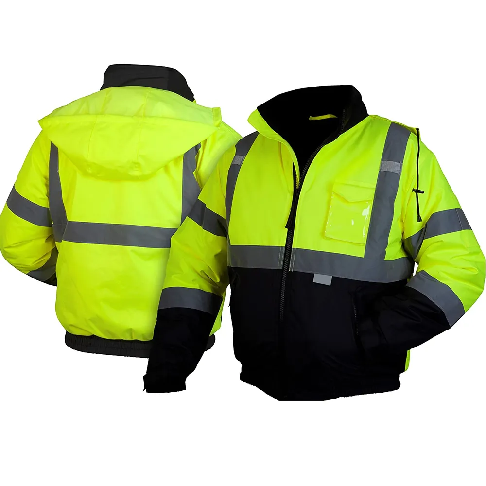 2022 Wholesale Cheap Customized Hi Visibility Workwear Jacket High Vis Construction Work Wear Jacket for Men